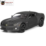 Chevrolet Camaro Diecast 1:36 Scale Metal Car Model For Collection Alloy Model With Pull Back Matte Black