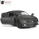 Chevrolet Camaro Diecast 1:36 Scale Metal Car Model For Collection Alloy Model With Pull Back Matte Black