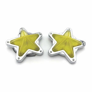 Clear LED Star Shape Side Marker Indicators - 24 volt  (Pair)