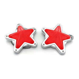 Clear LED Star Shape Side Marker Indicators - 24 volt (Pair)