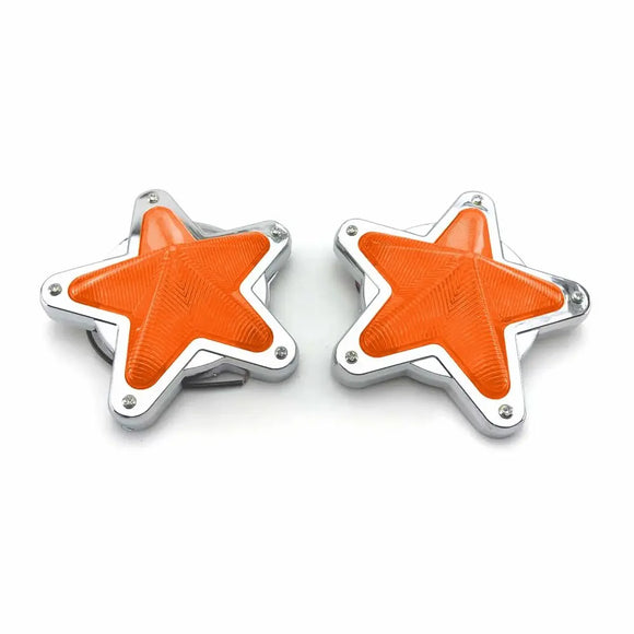 Clear LED Star Shape Side Marker Indicators - 24 volt (Pair)