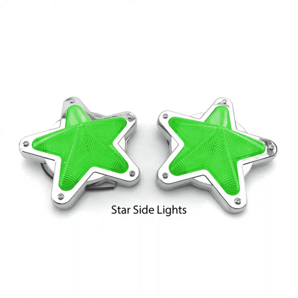 Clear LED Star Shape Side Marker Indicators - 24 volt (Pair)