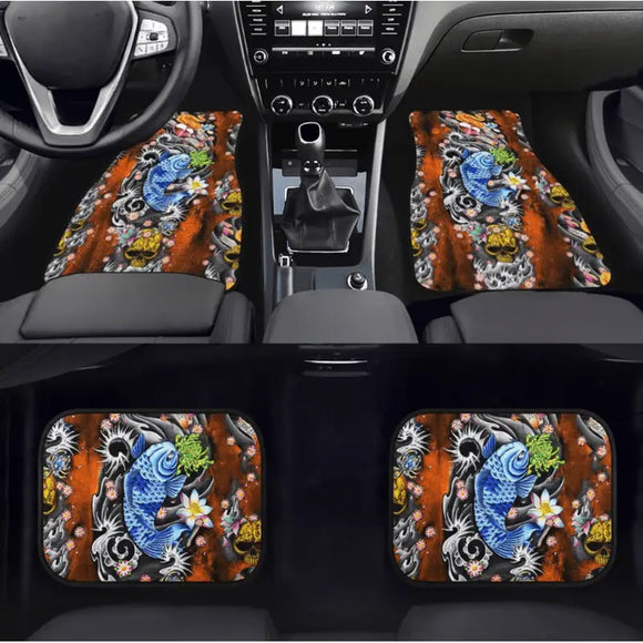 Custom Blue Koi Floor Mats