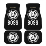 Custom Boss Coffee Black Floor Mats