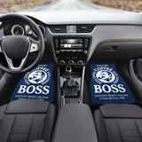 Custom Boss Coffee Navy Floor Mats