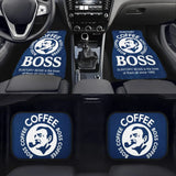 Custom Boss Coffee Navy Floor Mats