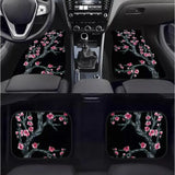 Custom Cherry Blossom Floor Mats Black