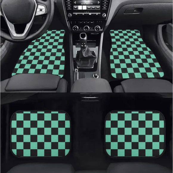 Custom Demon Slayer Tanjiro Haori Checker  Floor Mats