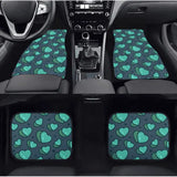 Custom Green Hearts Floor Mats