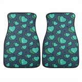 Custom Green Hearts Floor Mats