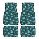 Custom Green Hearts Floor Mats