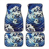 Custom Japanese Blue Waves Floor Mats