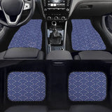 Custom Japanese Waves Floor Mats Blue