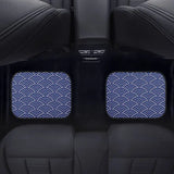 Custom Japanese Waves Floor Mats Blue