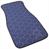 Custom Japanese Waves Floor Mats Blue