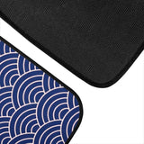 Custom Japanese Waves Floor Mats Blue