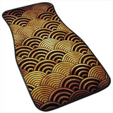 Custom Japanese Waves Floor Mats Gold