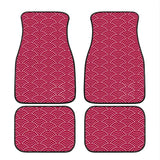 Custom Japanese Waves Floor Mats Red