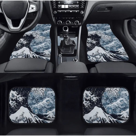 Custom Japanese Waves Floor Mats