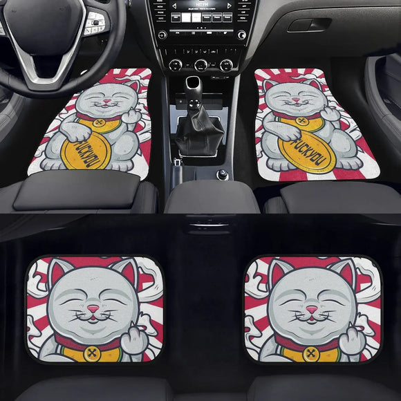 Custom Lucky JDM FU Cat Floor Mats