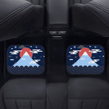 Custom Mount Fuji + Japanese Sunrise  + Waves Floor Mats