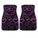 Custom Neo Pink Hearts Floor Mats