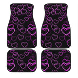 Custom Neo Pink Hearts Floor Mats