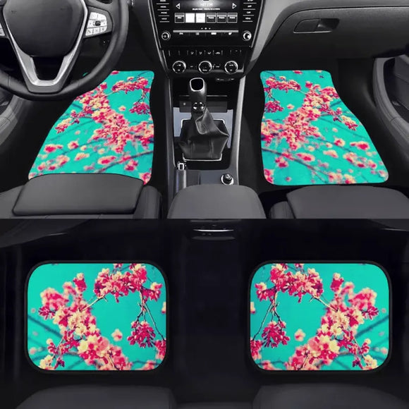 Custom Pink Blossom Floor Mats