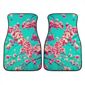 Custom Pink Blossom Floor Mats