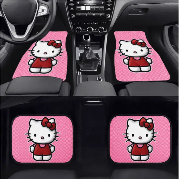 Custom Pink Kitty Cat Floor Mats