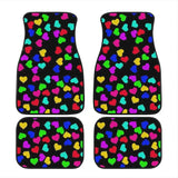 Custom Rainbow Hearts Floor Mats