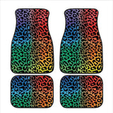 Custom Rainbow Leopard Floor Mats