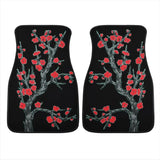 Custom Red Cherry Blossom Floor Mats