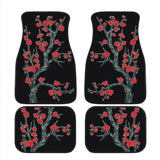 Custom Red Cherry Blossom Floor Mats