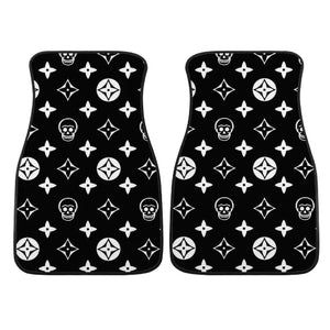 Custom Skull Shuriken Black Floor Mats