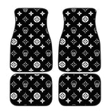 Custom Skull Shuriken Black Floor Mats