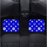 Custom Skull Shuriken Blue Floor Mats