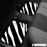 Custom Universal Car Foor Mats Zebra Stripe - Orange