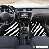 Custom Universal Car Foor Mats Zebra Stripe - Orange