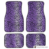 Custom Universal Leopard Car Floor Mats - Purple Leopard