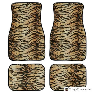 Custom Universal Leopard Car Floor Mats  -Yellow Leopard