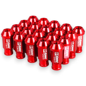 D1 Spec Universal Racing Wheel Lug Nuts Aluminum (Red)