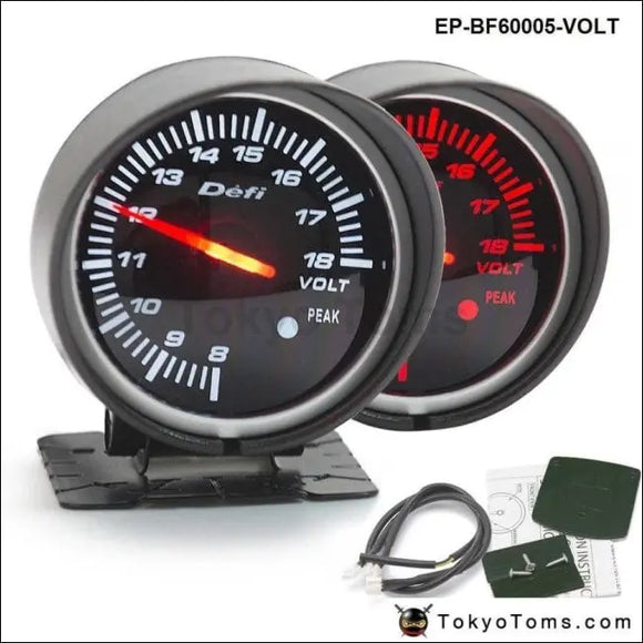 DEFI Bf STYLE 60MM Led Volt Gauge - Tokyo Tom's