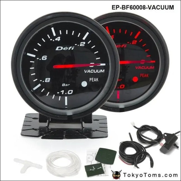 DEFI Bf  STYLE 60Mm Led Vacuum Gauge High Quality Auto Car Motor Gauge - Tokyo Tom's