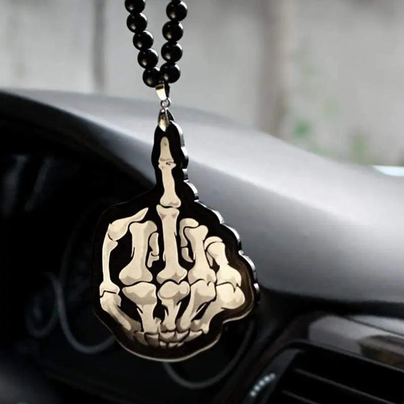 Dirty Finger Skeleton Interior Rear view Mirror Ornament