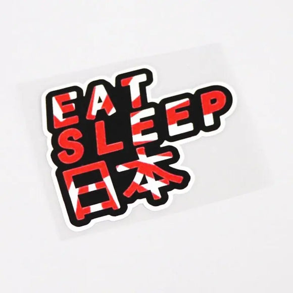 EAT SLEEP JAPAN Rising Sun Sticker - Tokyo Tom's