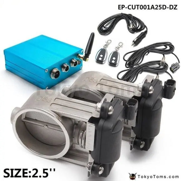 Exhaust Control Valve Dual Set W Remote Cutout Control For 2.5