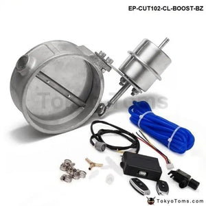 Exhaust Control Valve With Boost Actuator Cutout 102mm Pipe Close With Wireless Remote Controller Set - Tokyo Tom's