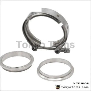 2.75" Self Aligning Male/Female V-Band Vband Clamp Stainless Steel Flange Kit - Tokyo Tom's