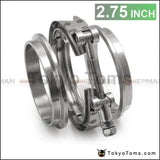 2.75" Self Aligning Male/Female V-Band Vband Clamp Stainless Steel Flange Kit - Tokyo Tom's